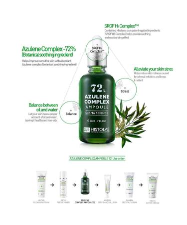 HISTOLAB 72% Azulene Complex Ampoule | Soothing & Troubled Skin (50ml/1.7fl.oz) - Buy Online on GoSupps.com