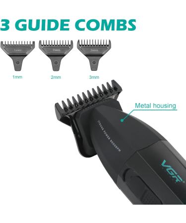 VGR 906 Fresh Fade Trimmer - Professional 9000rpm Zero Gapped Beard Clipper for Men | Cordless & USB Rechargeable | Gold Black Design - Buy Online on GoSupps.com