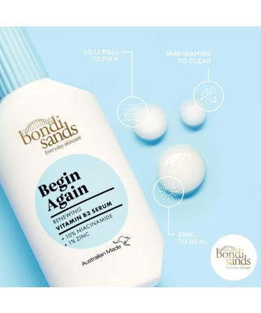 Bondi Sands Begin Again Vitamin B3 Serum 30mL | Vitamin B3 Serum | Suitable for Sensitive Skin | Vegan + Cruelty Free | 30ml/1.01 Fl Oz - Buy Online on GoSupps.com
