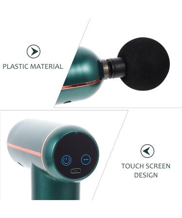 Fascia Massage Gun Set - Deep Tissue Percussion Muscle Massager for Fitness | Personal Body Massage Tool - 14x14x4.3cm Green - Buy Online on GoSupps.com