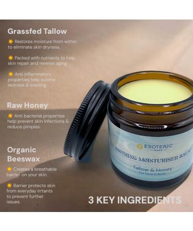 Pure Organic Tallow and Honey Moisturiser - Soothes Heals Repairs Protects Skin - No Beefy Smell - with Grassfed Beef Tallow Raw Honey Cold Pressed Olive Oil Beeswax 1 - Buy Online on GoSupps.com
