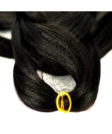 Premium 2m Long Mybraids - One-Colored Artificial Hair Extensions for Rasta Braids Dreads Box Braids & Cornrows - Natural Black - Buy Online on GoSupps.com