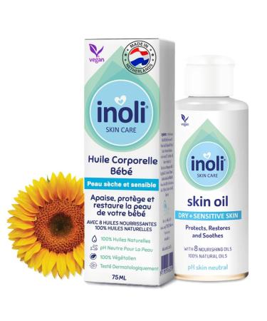 Huile B b | Peaux S ches & Sensibles | pH Peau-Neutre | Huile de Massage pour B b | 8 Huiles Naturelles : Huile de Graines Tournesol Macadamia Soja & Vitamine E | 150 ml