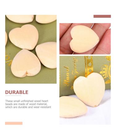Buy Toyvian 250pcs Peach Heart Unfinished DIY Wooden Beads - Perfect for Valentine's Day Jewelry & Crafts | Quality Heart Loose Beads for Kids Decor - Buy Online on GoSupps.com