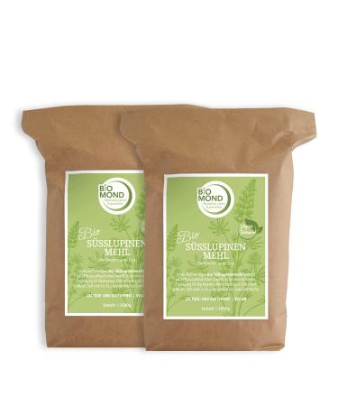Organic Sweet Lupine flour Protein powder Biomond / 2 x 1000 g savings / sweet lupine / soy replacement / vegetable protein / protein shake / fresh