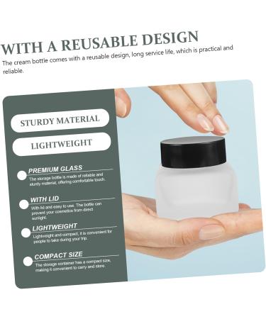 HONMEET 50ml Glass Jar Face Cream Jar Empty Refillable Cosmetic Jars Empty Cream Jar Frosted Glass Jars Tiny Jars with Lids Lotion Jar Body Butter Jars Sample Jars Travel Square Small Jar - Buy Online on GoSupps.com