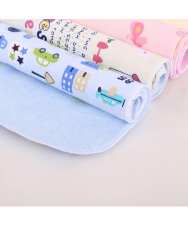 Kisbeibi Flannel Travel Diaper Changing Pad - Water Proof Bamboo Fiber - Reusable Baby Changing Mat - Pink Elephant Design - 30x45CM - Buy Online on GoSupps.com