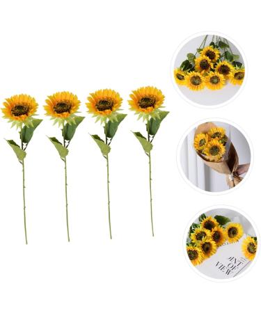 Cabilock 4pcs Simulated Sunflower Silk Flower Household Decorative Flower - Buy Online on GoSupps.com