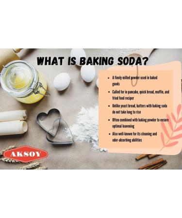 1250g Aksoy Baking Soda - High Purity Food Grade Sodium Bicarbonate Powder for Cooking, Baking, Cleaning & More - Buy Online on GoSupps.com