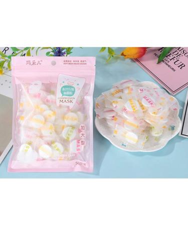 Lurrose 100 PCS Ultra-Thin Silk Facial Masks - Natural DIY Skin Care - Compressed White Masks for Glowing Skin - Buy Online on GoSupps.com