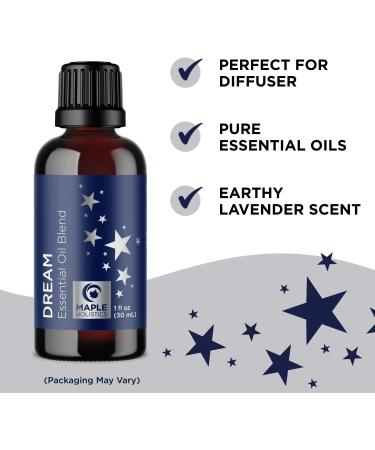 Dream Sleep Essential Oil Blend - 1 Fl Oz for Aromatherapy Diffusers with Ylang-Ylang, Clary Sage, Chamomile, Lavender - Promotes Relaxation and Sleep Aid - Buy Online on GoSupps.com