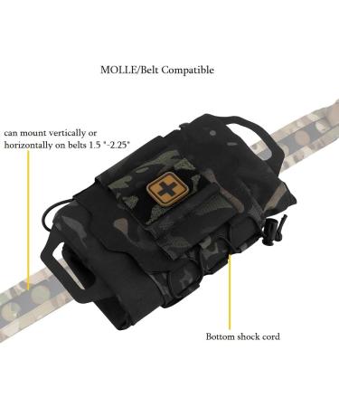 Tactical Military Pocket MOLLE Fast First Aid Belt Bag | Survival Med Roll Carrier with Hypalon Handle - BCP - Buy Online on GoSupps.com