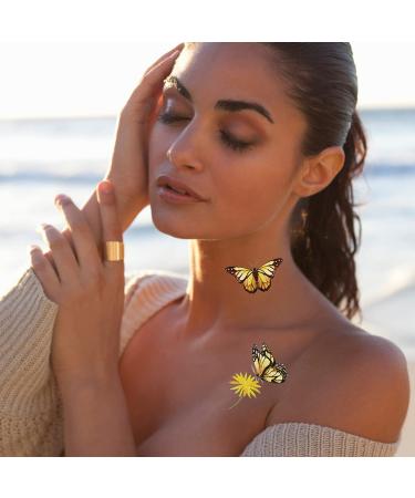 Colorful & Waterproof Butterfly Temporary Tattoos - 100 Pcs for Kids & Women | Perfect for Party Favors, Gifts & Decoration - Buy Online on GoSupps.com