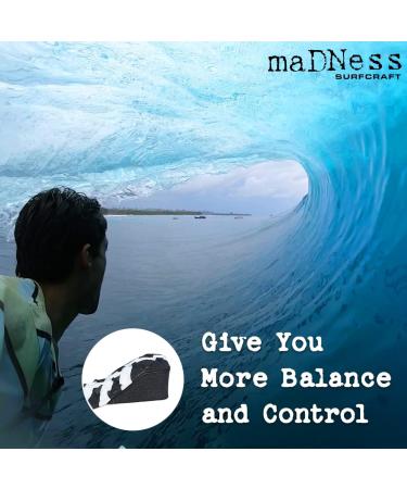 Madness Surfcraft Premium 3 Piece EVA Surfboard Deck Traction Pad with Kicker | Improve Surfing | eBook - Buy Online on GoSupps.com
