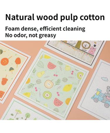 Pack of 5 Reusable Swedish Dishcloths Cellulose Sponge Cloths Eco-Friendly Absorbent Dish Cloth Kitchen Cleaning No Odor Dishcloths 100% Biodegradable - Buy Online on GoSupps.com