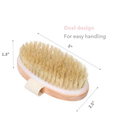 100% Natural Dry Brush for Exfoliating Skin, Cellulite Treatment, Lymphatic Massage, and Blood Circulation - Buy Online on GoSupps.com