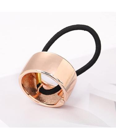 Metal Hair Cuff Set - 4 Stylish Ponytail Holders & Elastic Hair Ties | Fashion Accessories for Women & Girls - Buy Online on GoSupps.com