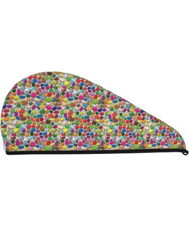 Buy Pebble Colorful Microfiber Hair Towel - Soft & Super Absorbent Quick-Dry Hair Wrap for Long Curly Thick Hair | International Shipping Available - Buy Online on GoSupps.com