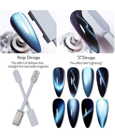 rongweiwang Nail Magnets Stick Cat Eyes Double-Headed Manicure Enhancement Tool Magnets Board Shinning Effect for Home Salon Studio - Buy Online on GoSupps.com