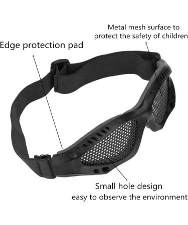 Buy Soluptanisu Lattice Protective Glasses for Airsoft - Adjustable Tactical Military Mesh (Black) - Buy Online on GoSupps.com