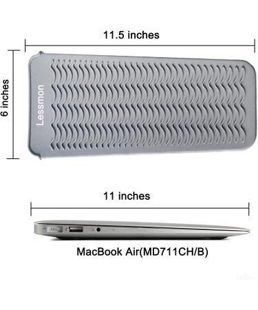 Silicone Heat Resistant Mat Pouch Cover for Hot Hair Tools (11.5 x 6) - Food Grade Grey Silicone - Buy Online on GoSupps.com