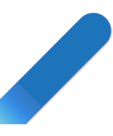 Mont Bleu Colour Crystal Nail File in Black Pouch - Small - Purse Size - Czech Tempered Glass - Handmade in Czech Republic 1 piece Aqua Blue - Buy Online on GoSupps.com