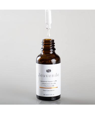 Jeuvenile Vitamin C Serum Hyaluronic Acid and Panthenol skin care Brightens Skin Reduces Blemishes Anti-Aging Nourishing Formula for All Skin Types 30ml - Buy Online on GoSupps.com