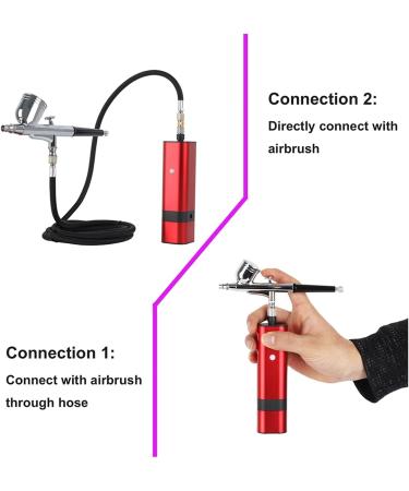 Universal Paint Spraye Rechargeable Airbrush Kit with Gravity Type Spray Gun for Art Model Body Paint Artist Makeup Nail Tattoos Cake Tools Painting Varnishing Lacquering - Buy Online on GoSupps.com