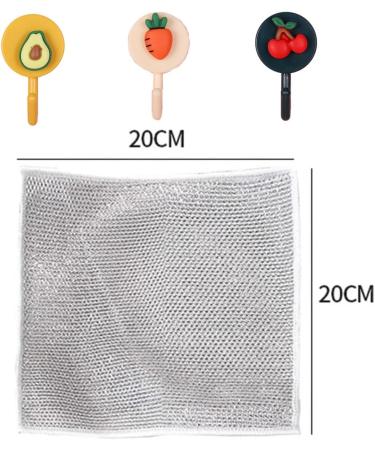 Double Stainless Steel Scrubber Pads Multipurpose Wire Dishwashing Rags for Wet and Dry Non-Scratch Scrubbing Wire Dishwashing Rags Durable Kitchen Scrub Cloth (5pcs) - Buy Online on GoSupps.com