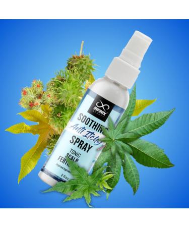 Infinix Soothing Scalp Protection Spray - Anti Itchy Spray - Removes Hair Build Up & Soothes Scalp No Frizz Prevents Hair Loss Moisturizing & Conditioning- Contains Peppermint Oil - 2fl oz/ 60ml