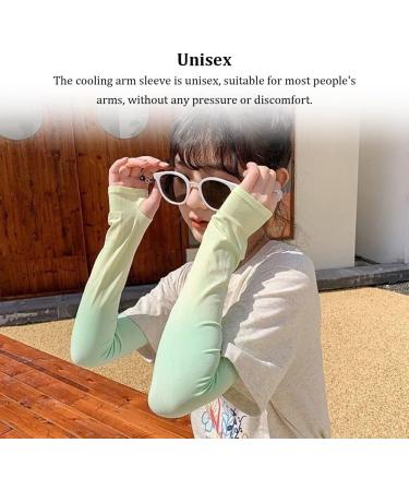 Nilioyul UV Protection Cooling Arm Sleeves Safety Fitness Protector Gradient Men Women Sunscreen Cycling Fishing Volleyball Black - Buy Online on GoSupps.com
