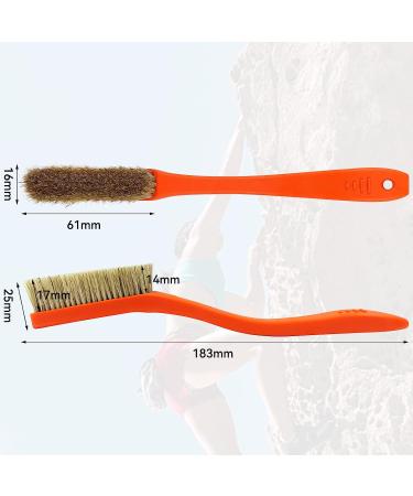 Two Stones Climbing & Bouldering Brush | Natural Boar's Hair | Durable Handle | Indoor/Outdoor Use | Black&Deep Blue - Buy Online on GoSupps.com