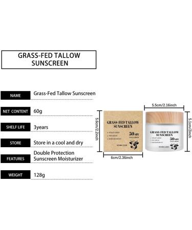  Fravsiu Body Sunscreen Natural Sun Block UVA/UVB Protection Cream 60g Non-Greasy Moisturizing Formula Daily UV Shield for All Skin Types Men & Women Outdoor Care - Buy Online on GoSupps.com