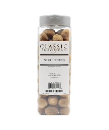 Classic Provisions Spices, Whole Nutmeg, 20 Ounce