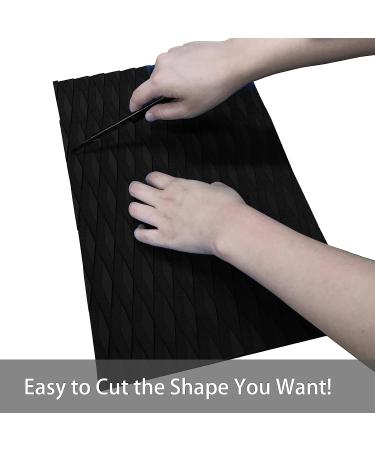 HXBYX Non-Slip Deck Pad Grip Mat | DIY Trimmable EVA Foam Sheet for Boat, Kayak, Canoe, Yacht | 4 Pieces, Black, 15in x 10in | Traction Mat for Pool, Skimboard, Surfboard, SUP Board - Buy Online on GoSupps.com
