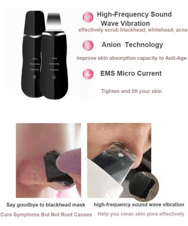 Skin Scrubber Wisfun 2019-Upgrade Skin Spatula Blackhead Remover Facial Skin Scrubber for Skin Deep Cleaning and Nutrition Absorption - Buy Online on GoSupps.com