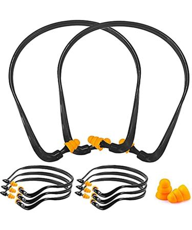 Band Earplugs Hearing Bands Banded Shooting Ear Plugs Lightweight Silicone Earplugs for Construction Work  Sleeping  Concerts  Shooting Hunting  Soft Reusable Washable (Ear Plugs 8pcs)