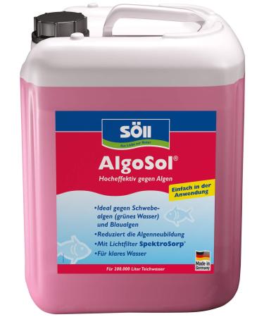 S ll 80536 Algosol 10 L - pond maintenance against algae - highly effective pond care products/algae with light filter against pond algae floating algae blue algae 10 l for up to 200 000 l single