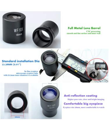 M-WF001 10X Widefield Microscope Eyepiece Lens | 23.2mm for Compound Bio Microscopes - Buy Online on GoSupps.com
