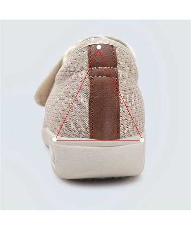 MisFun Unisex Diabetic Shoes - Lightweight Men Women Large Size 12.5 Beige - Comfortable Footwear for Diabetics & Fracture Recovery - Buy Online on GoSupps.com