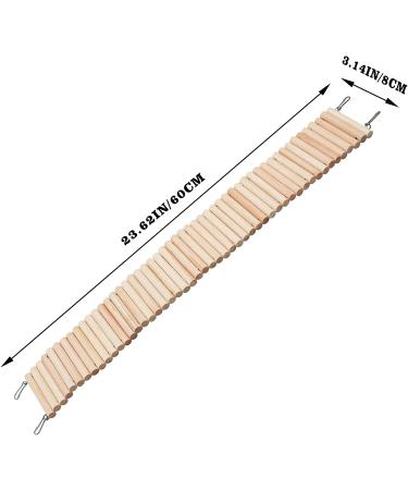 Wooden Rat Ladder Bridge Climbing Toy for Small Animals - Bird, Hamster, Mouse, Sugar Glider - Cage Accessories (23.62x3.14 Inches) - Buy Online on GoSupps.com