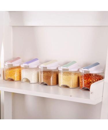 WALFREW Spice Jars 5pcs/Set Kitchen Spice Jar Simple Transparent Seasoning Pepper Bottle Set Barbecue Spice Organizer - Buy Online on GoSupps.com