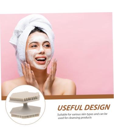 Beatifufu Face Brush Silicone Face Scrubber Face Washer Brush Facial Brush Silicone Facial Cleansing Brush Face Cleansing Brush Scrubber Cleaning Brush Face Exfoliator Silica Gel Double Head 6.50X6.50X4.00CM Grey - Buy Online on GoSupps.com