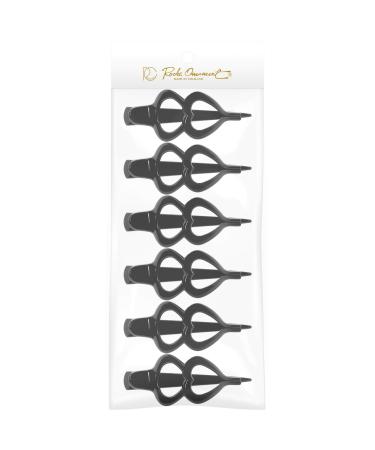 RC Roche 6 Pack Black Concorde Hair Clips - Strong Hold Double Eyelet Hair Clamps for Curvy Styles - Buy Online on GoSupps.com