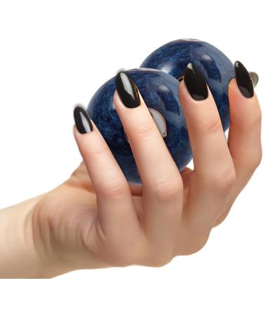Beavorty Vintage Blue Enamel Baoding Balls - Traditional Chinese Hand Massage & Fitness Exercise Balls - Buy Online on GoSupps.com