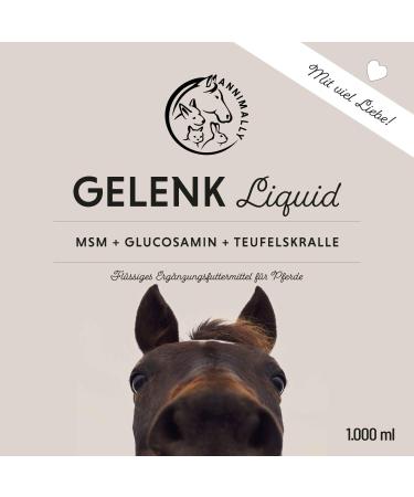 Annimally Joint Liquid for Horses 1000ml - Devil Claw Glucosamine & MSM for Joint Health - Liquid Supplement Alternative to Powder - Buy Online on GoSupps.com