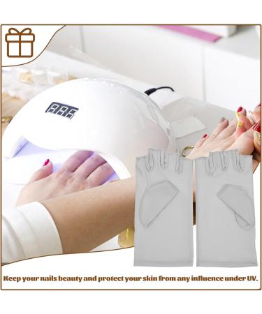 1 Pair Nail Gloves Uv Gloves for Nails Fingerless Gloves Anti Uv Gloves Nail Lamp Nail Art Gloves Half Finger Gloves Uv Manicures Gloves Nail Gel Elastic Spandex Miss Nail Supplies Lightgrey - Buy Online on GoSupps.com