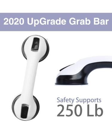 HomeKaren 12" Suction Grab Bars 2 Pack  Shower Handles for Handicap  Mother Day  Elderly  Disable  Senior  Bathroom Balance Bar Safety Hand Rail Support for Tub  Showers  Bathtubs  Walls  4" Cup - Buy Online on GoSupps.com