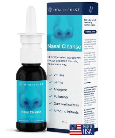 Nasal Cleanse - Doctor Recommended Anti Viral Nasal Iodine Spray Rinse Bottle Up to 250 Doses - Nasal Spray for Wellness - Made in The USA