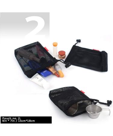 5-in-1 Nylon Drawstring Bags Set for Camping & Travel - Multi-Use Storage Pouches Pack - Buy Online on GoSupps.com